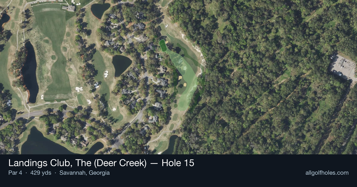 Hole 15 aerial at Landings Club, The (Deer Creek)