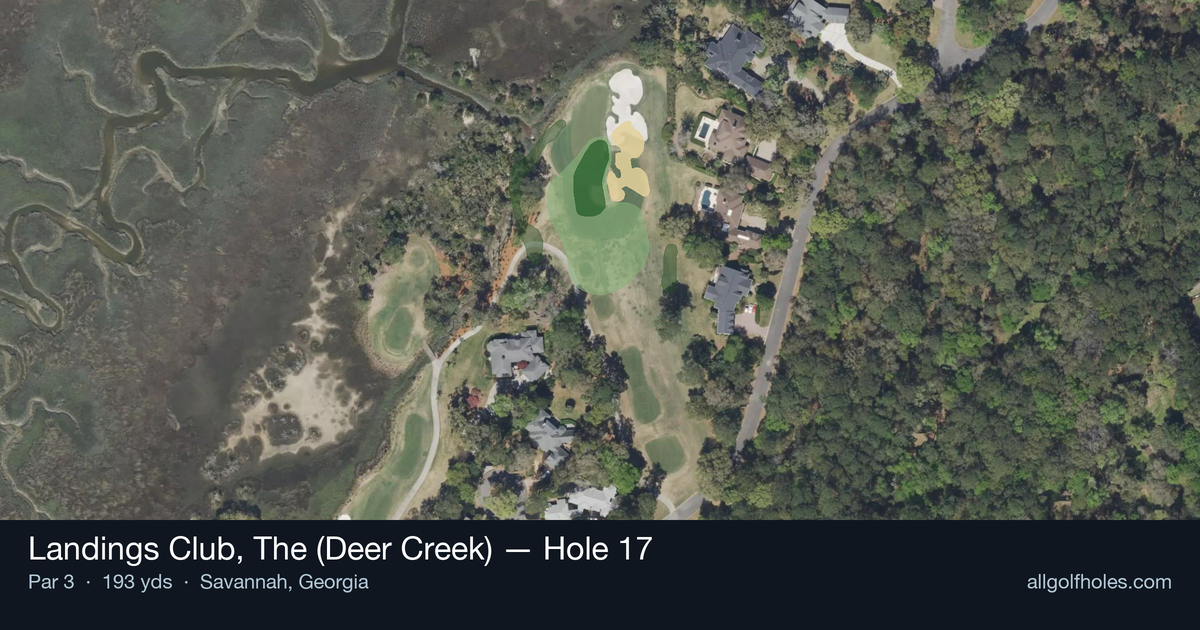 Hole 17 aerial at Landings Club, The (Deer Creek)
