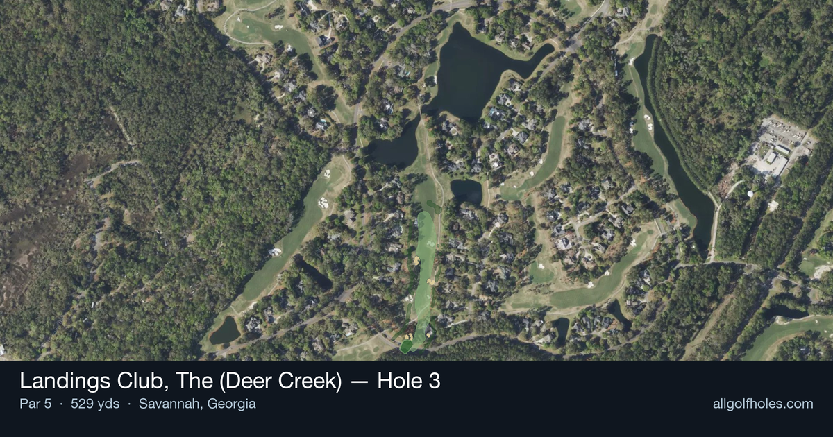 Hole 3 aerial at Landings Club, The (Deer Creek)