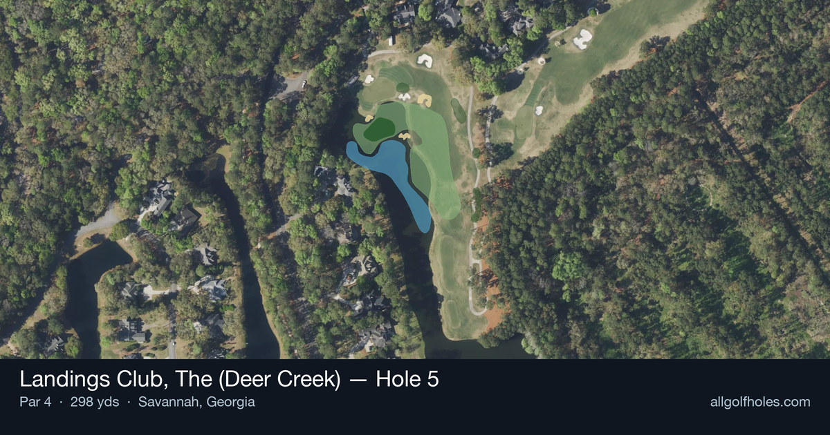 Hole 5 aerial at Landings Club, The (Deer Creek)