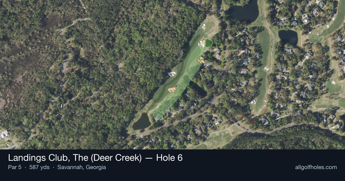 Hole 6 aerial at Landings Club, The (Deer Creek)