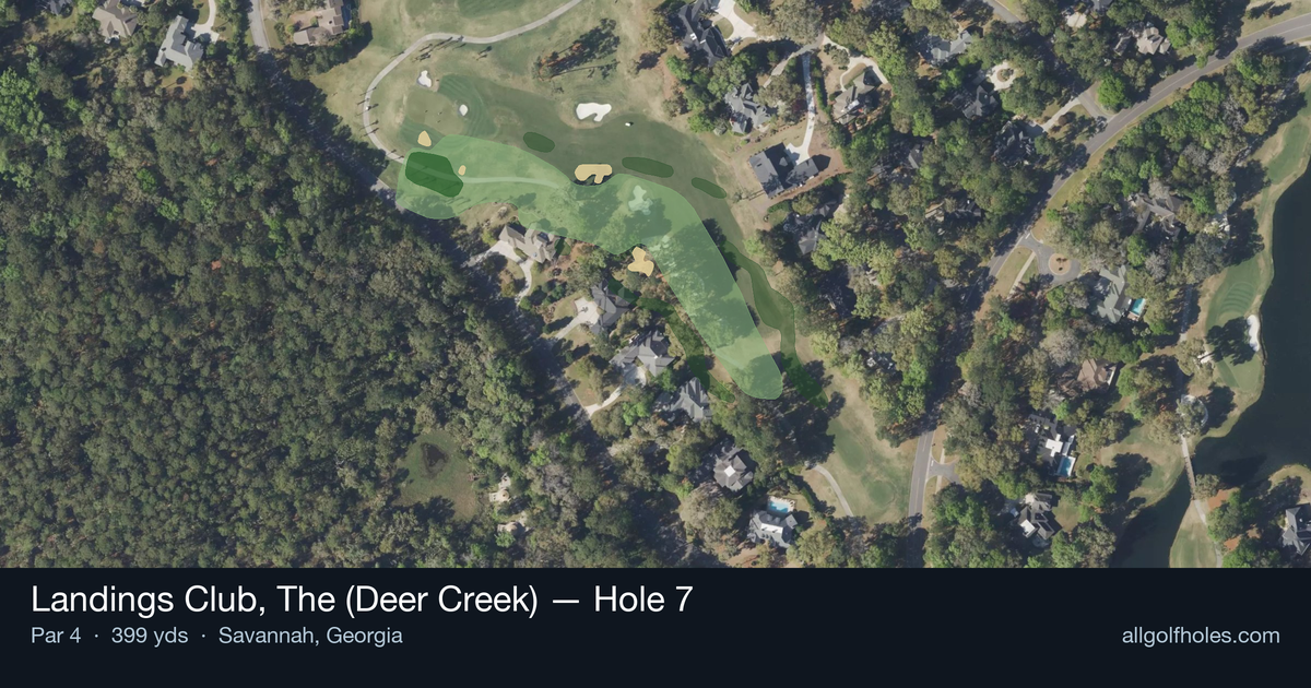 Hole 7 aerial at Landings Club, The (Deer Creek)