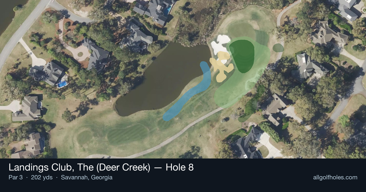 Hole 8 aerial at Landings Club, The (Deer Creek)