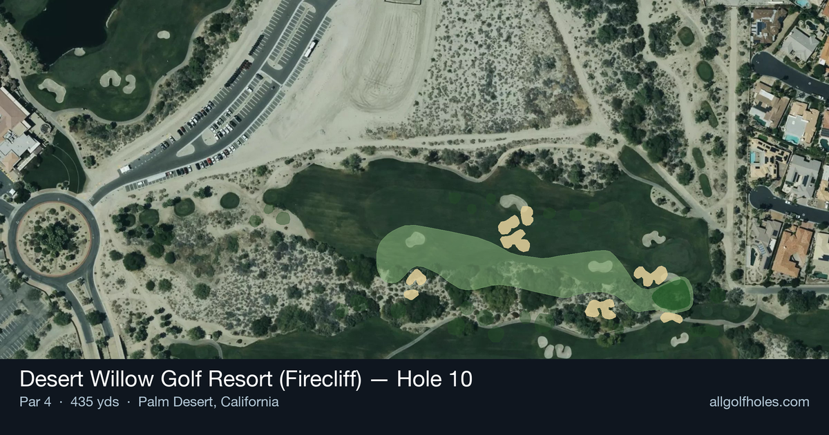 Hole 10 aerial at Desert Willow Golf Resort (Firecliff)