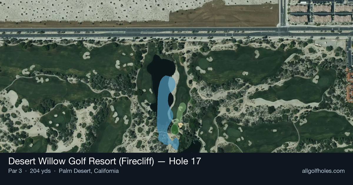 Hole 17 aerial at Desert Willow Golf Resort (Firecliff)