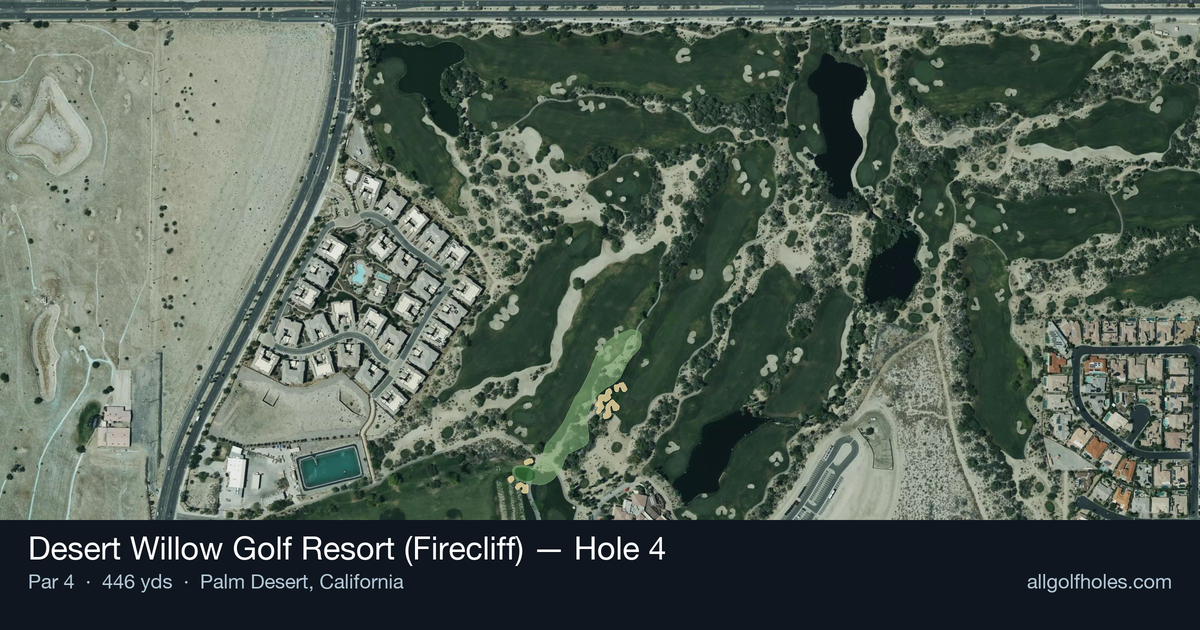 Hole 4 aerial at Desert Willow Golf Resort (Firecliff)