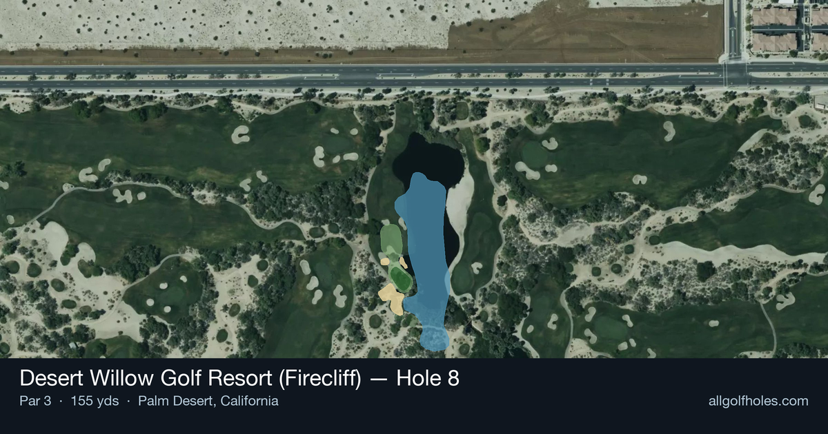 Hole 8 aerial at Desert Willow Golf Resort (Firecliff)