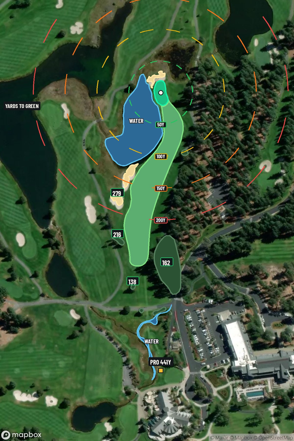 Hole 10 aerial at Edgewood Tahoe G.C.