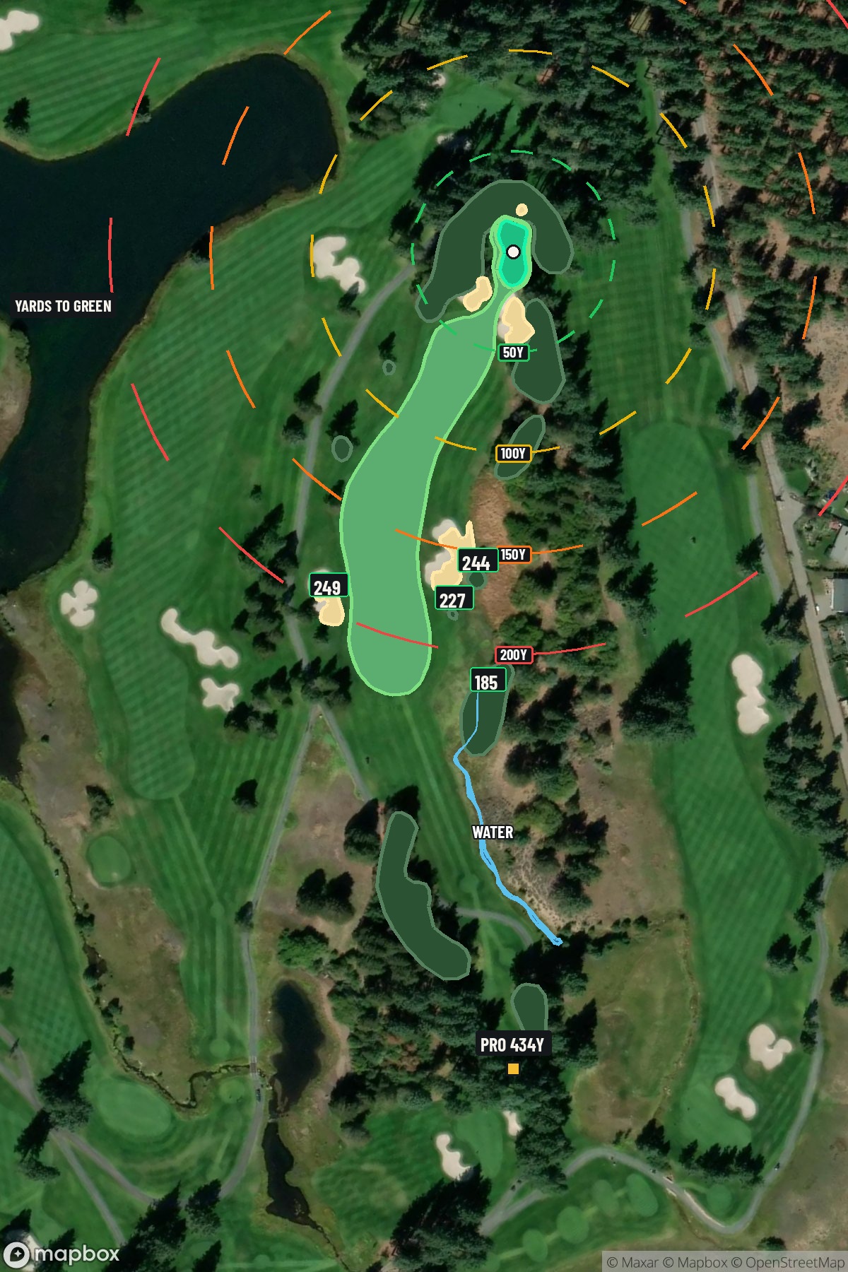Hole 13 aerial at Edgewood Tahoe G.C.