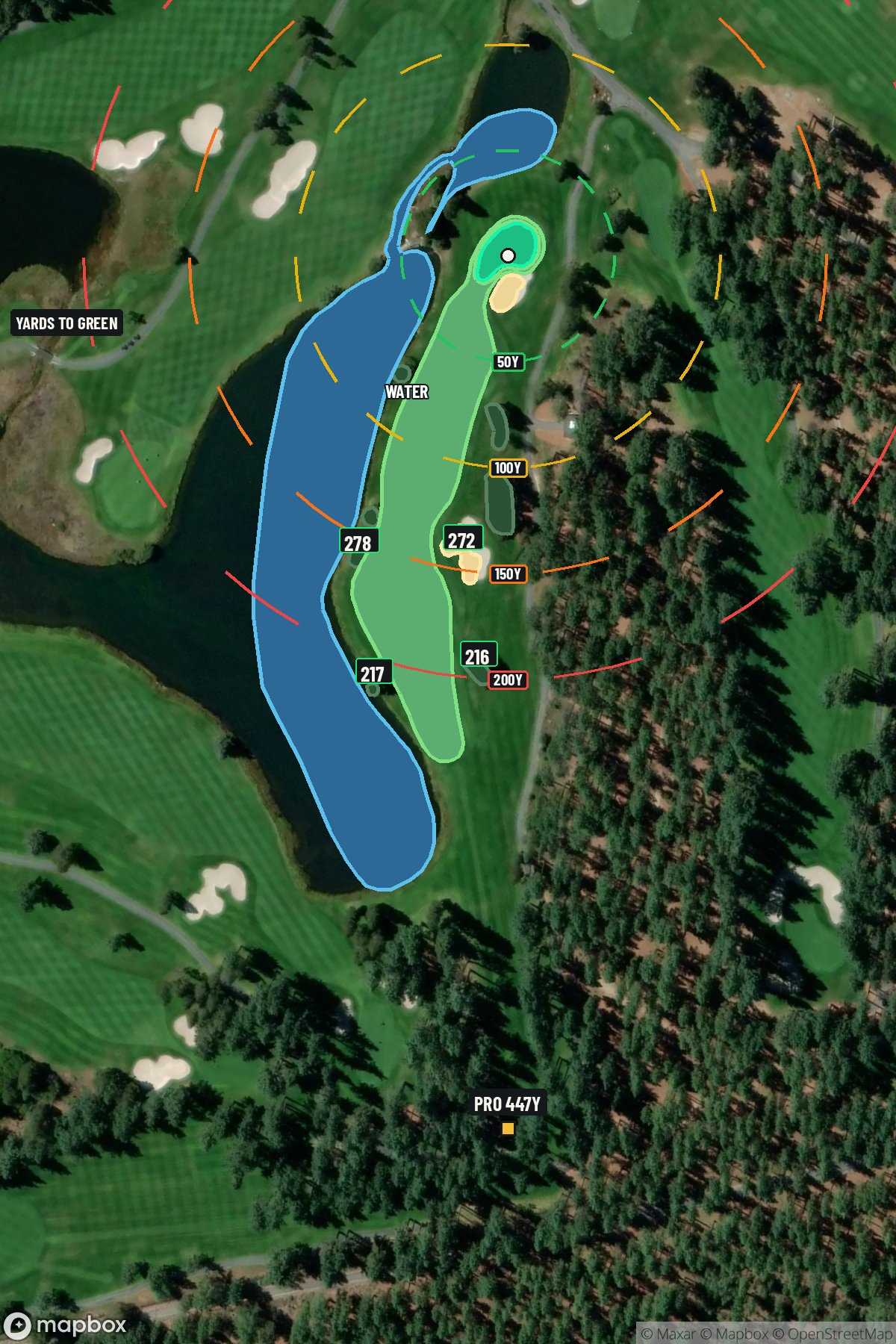 Hole 14 aerial at Edgewood Tahoe G.C.
