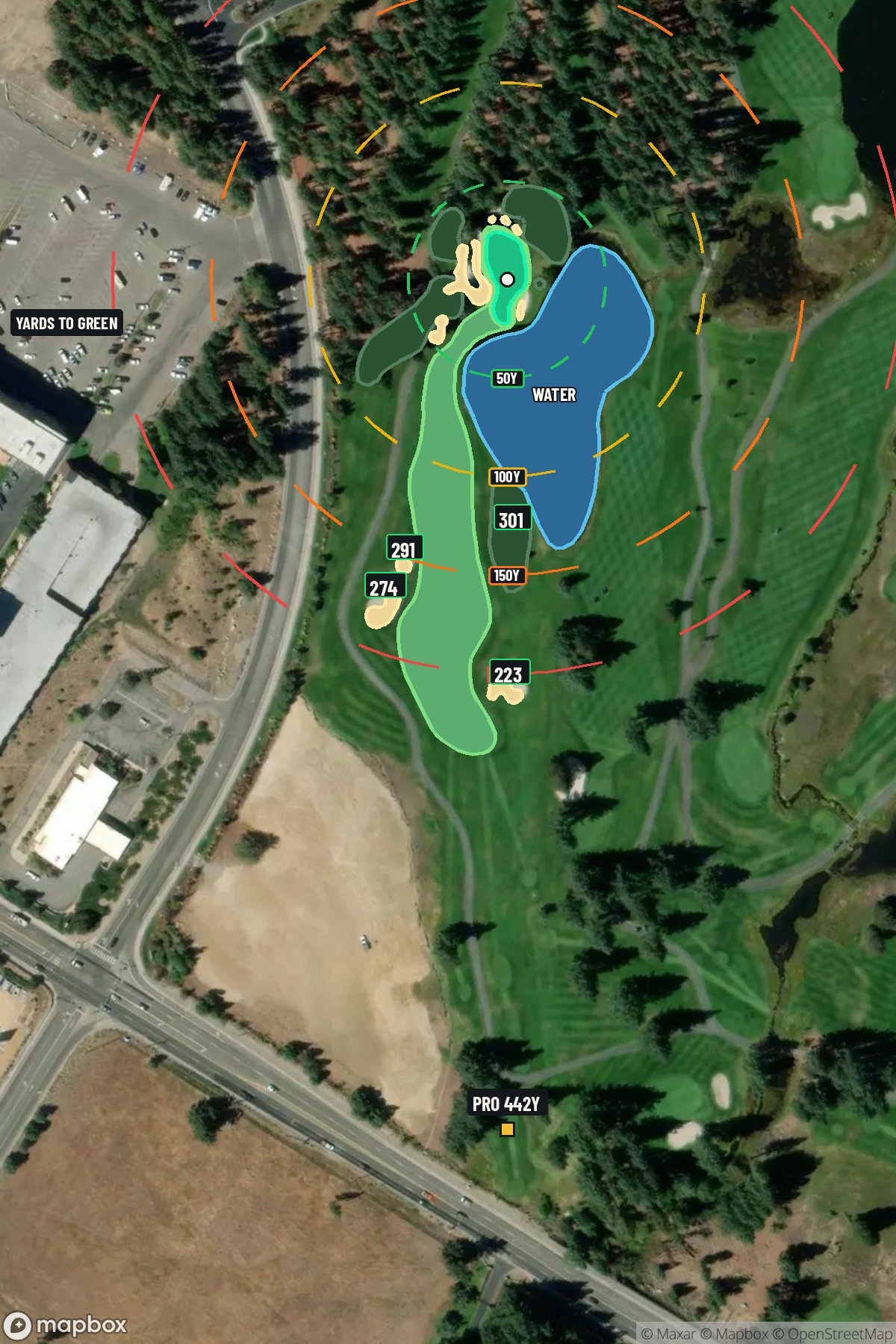Hole 6 aerial at Edgewood Tahoe G.C.