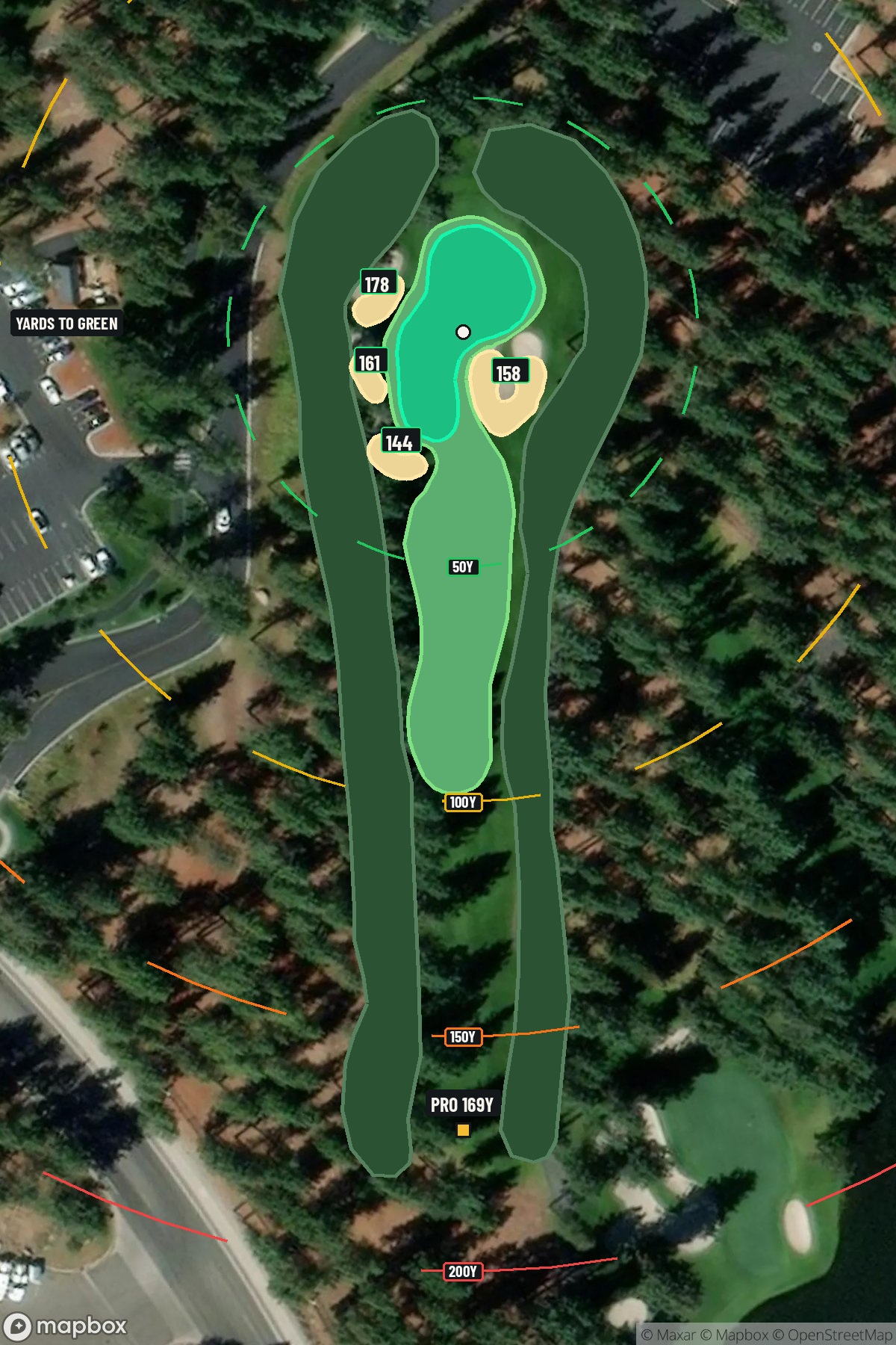 Hole 7 aerial at Edgewood Tahoe G.C.