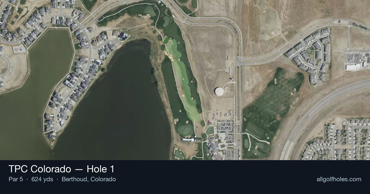 Hole 1 aerial at TPC Colorado