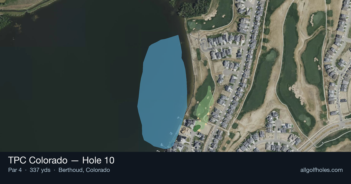 Hole 10 aerial at TPC Colorado