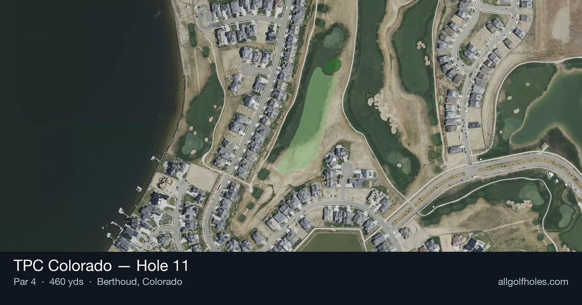 Hole 11 aerial at TPC Colorado