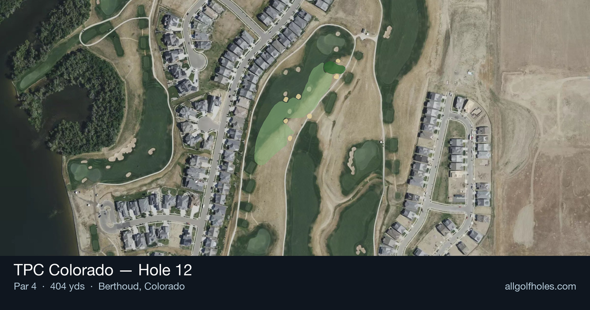 Hole 12 aerial at TPC Colorado