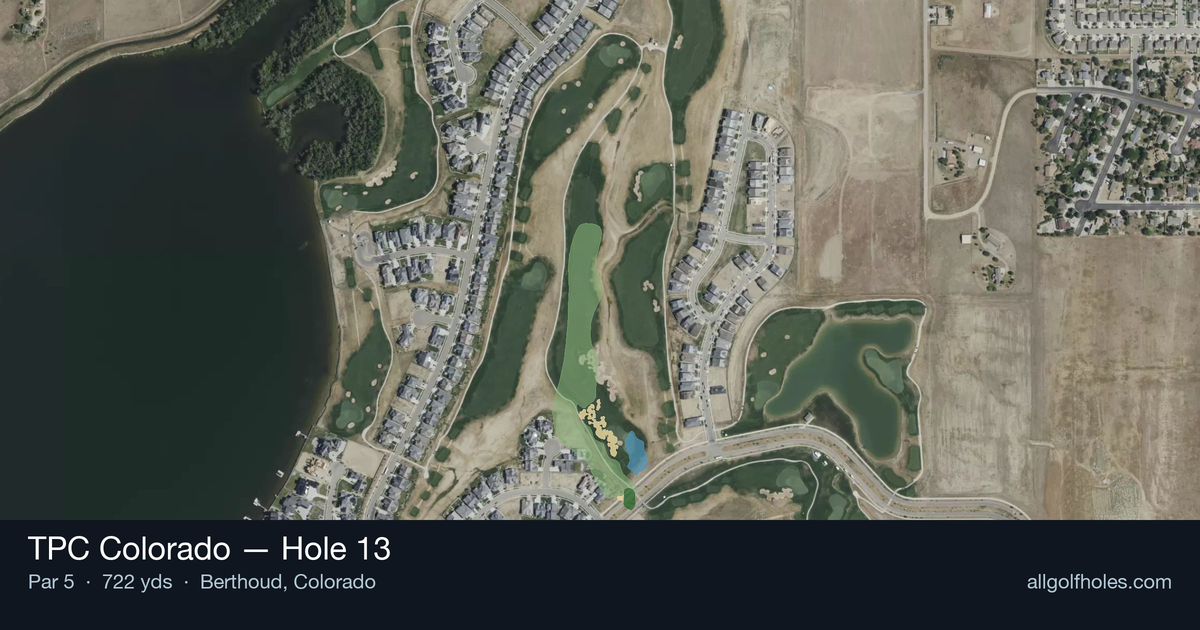 Hole 13 aerial at TPC Colorado