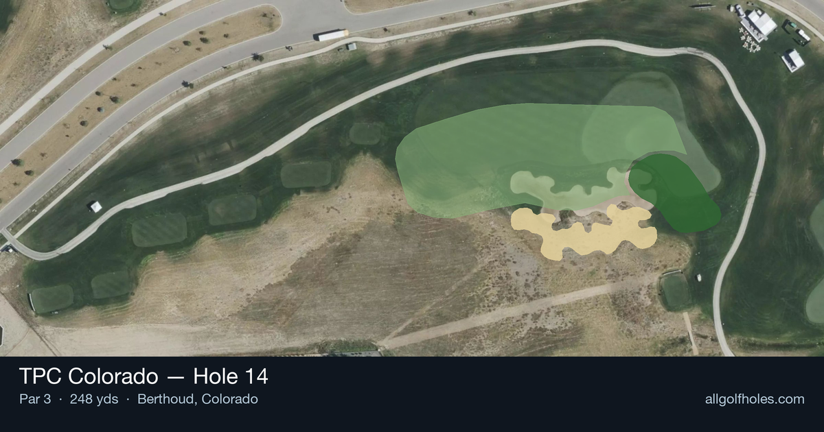 Hole 14 aerial at TPC Colorado