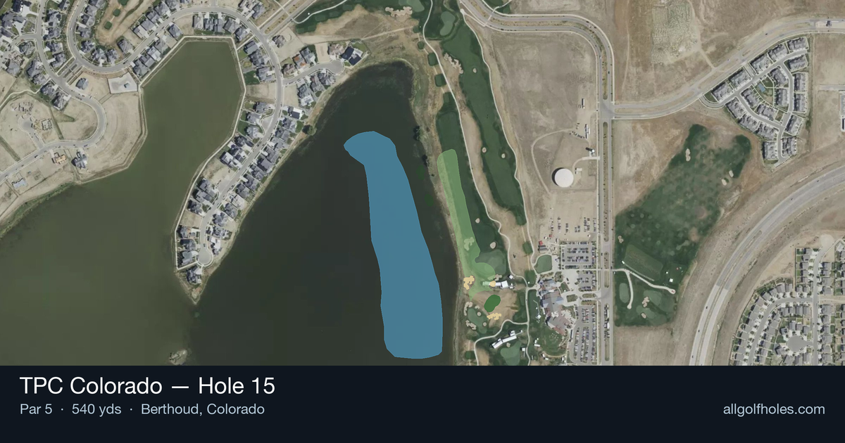 Hole 15 aerial at TPC Colorado