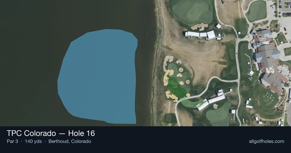 Hole 16 aerial at TPC Colorado