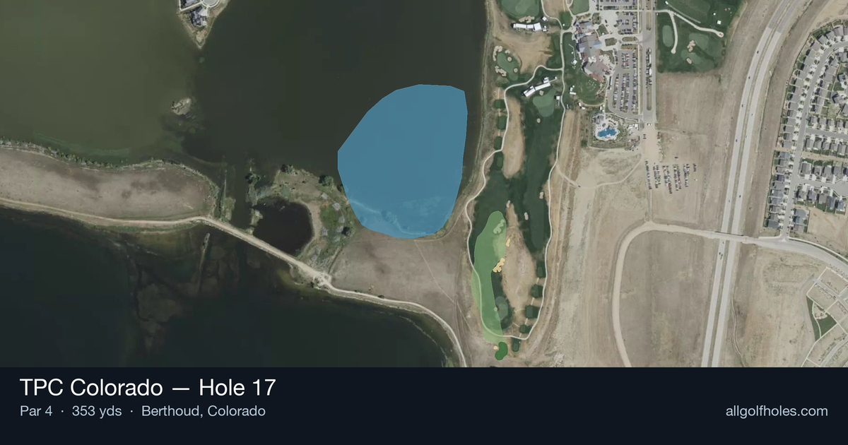 Hole 17 aerial at TPC Colorado