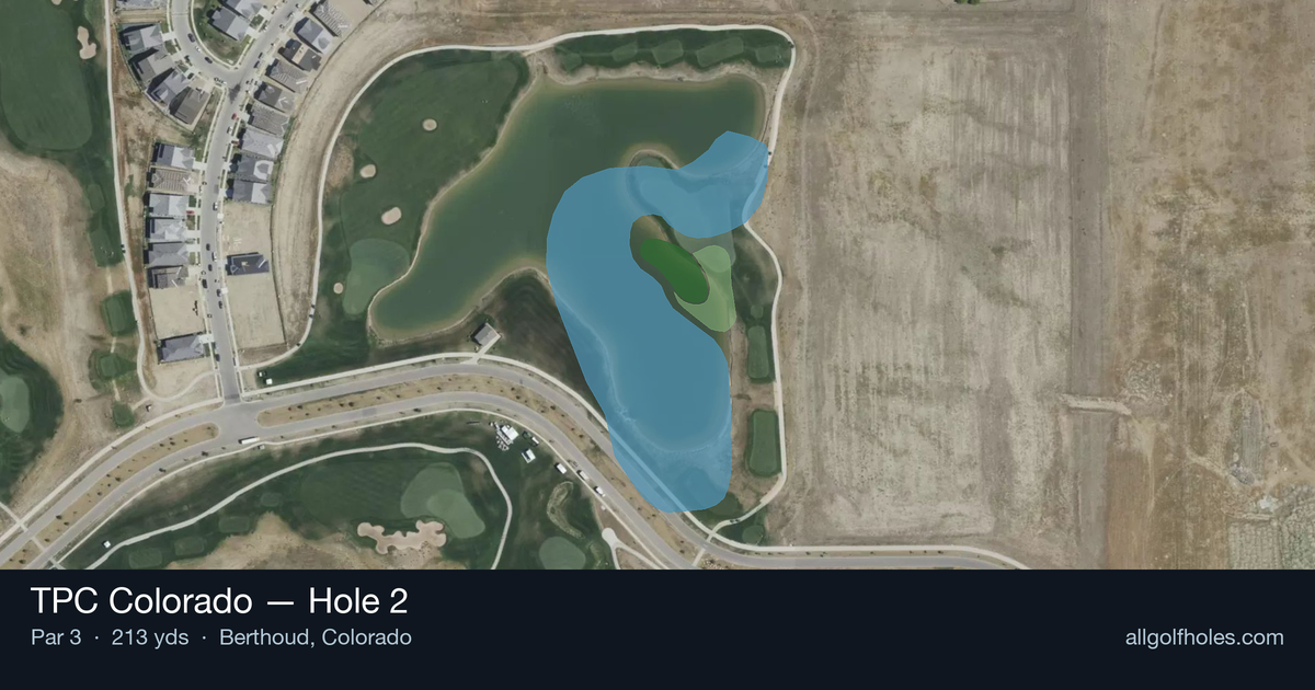Hole 2 aerial at TPC Colorado