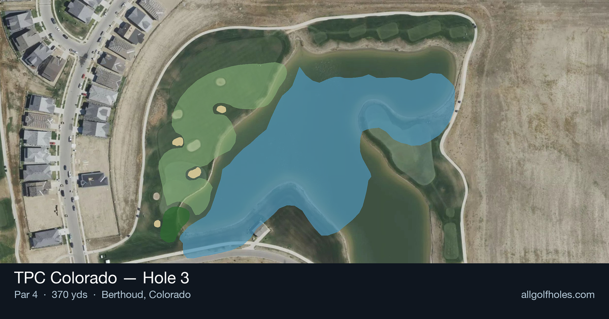 Hole 3 aerial at TPC Colorado