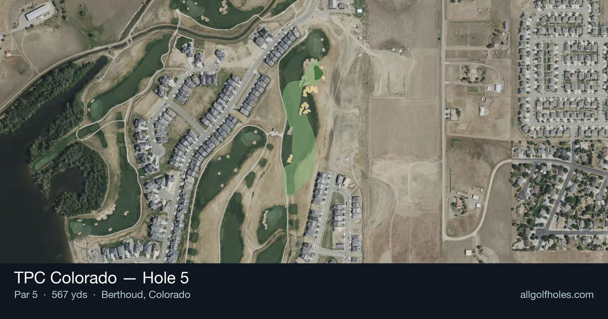 Hole 5 aerial at TPC Colorado