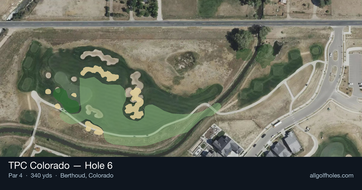 Hole 6 aerial at TPC Colorado