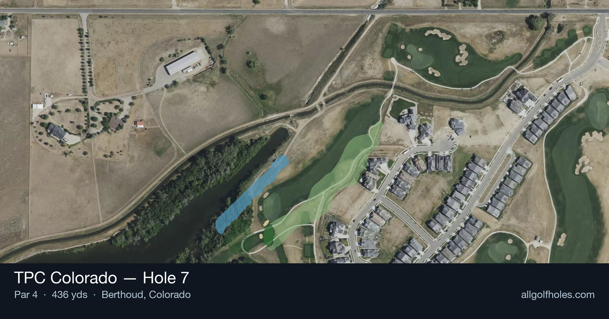Hole 7 aerial at TPC Colorado