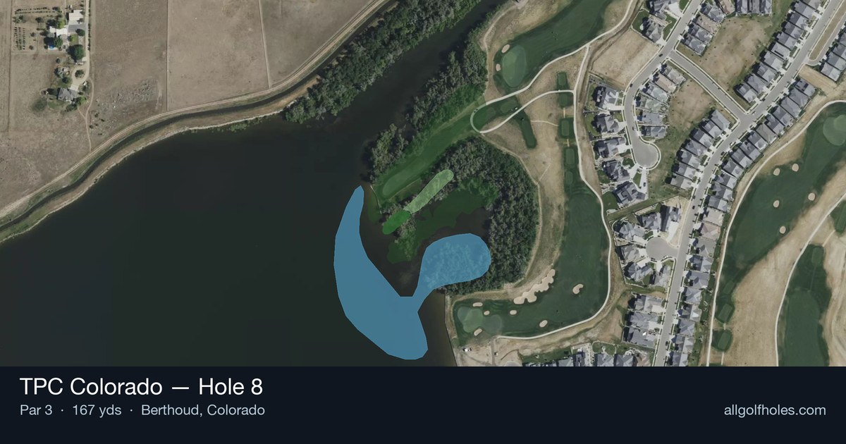 Hole 8 aerial at TPC Colorado