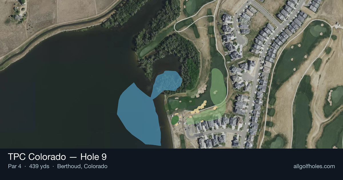 Hole 9 aerial at TPC Colorado