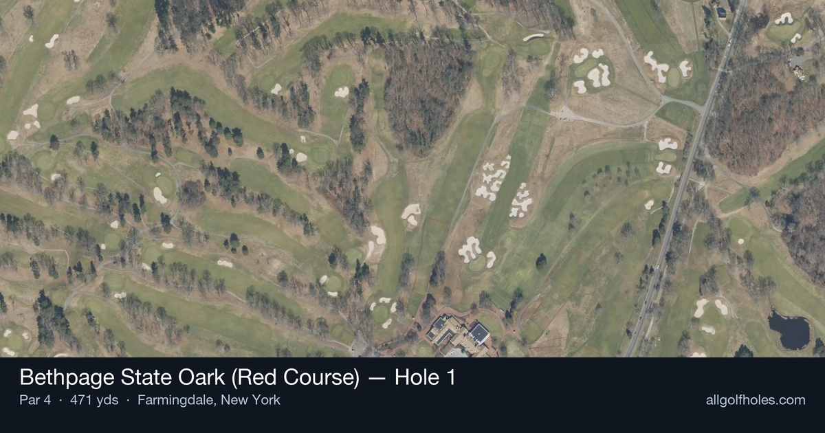 Hole 1 aerial at Bethpage State Oark (Red Course)