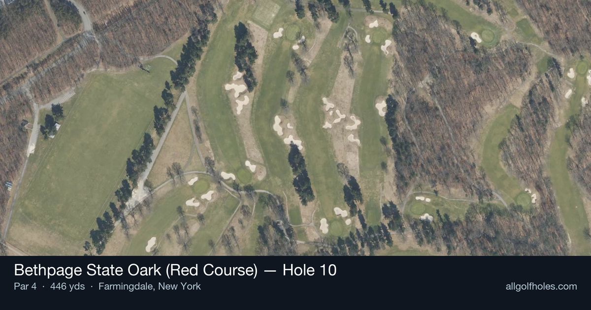 Hole 10 aerial at Bethpage State Oark (Red Course)