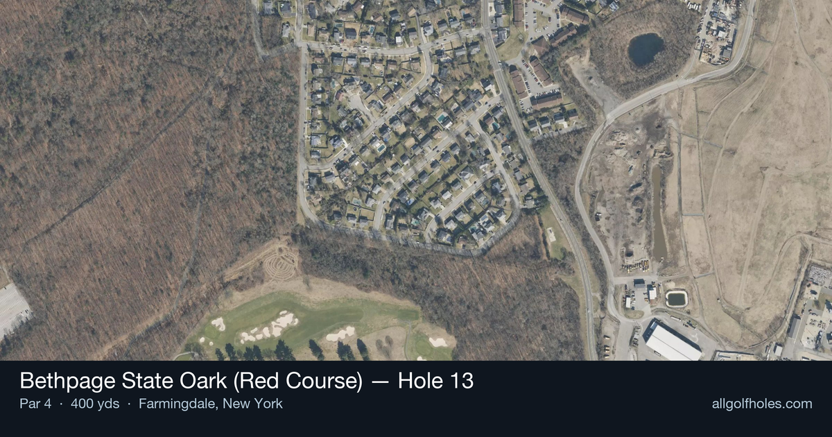 Hole 13 aerial at Bethpage State Oark (Red Course)