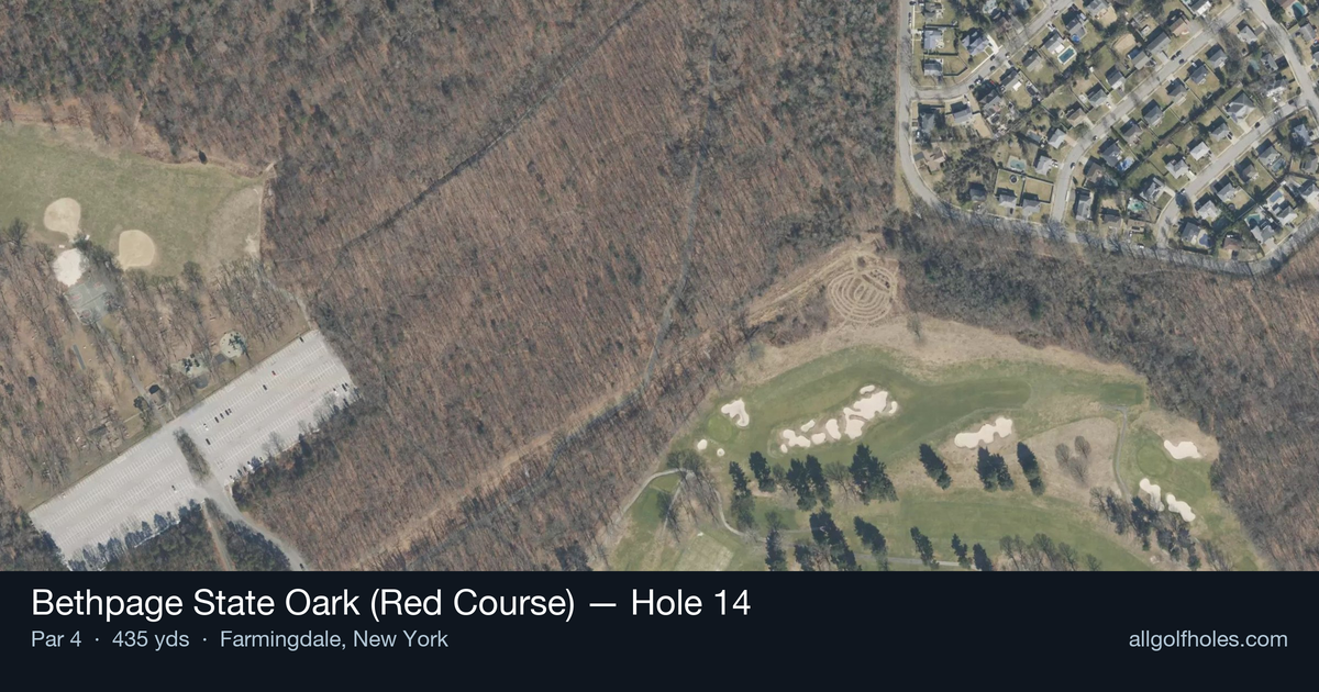 Hole 14 aerial at Bethpage State Oark (Red Course)