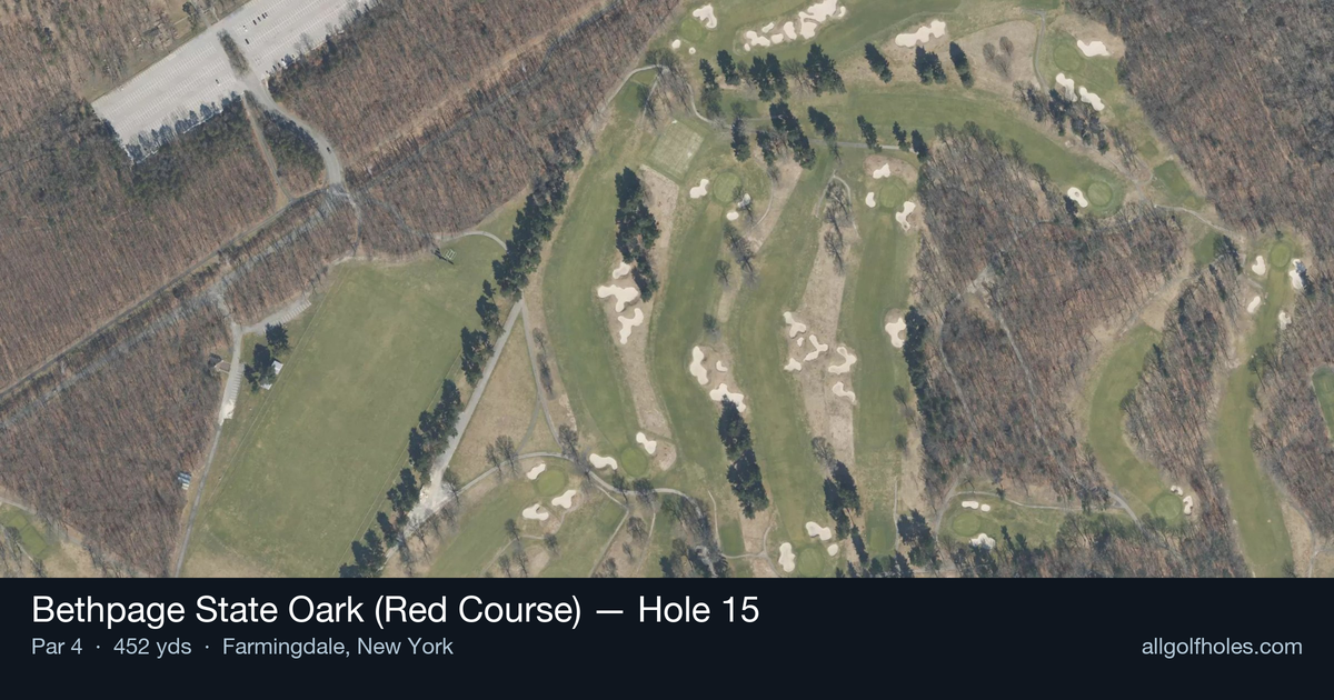 Hole 15 aerial at Bethpage State Oark (Red Course)