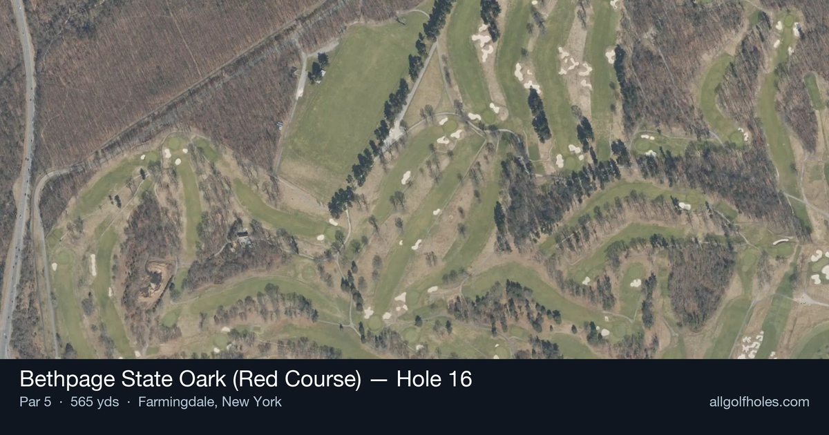 Hole 16 aerial at Bethpage State Oark (Red Course)