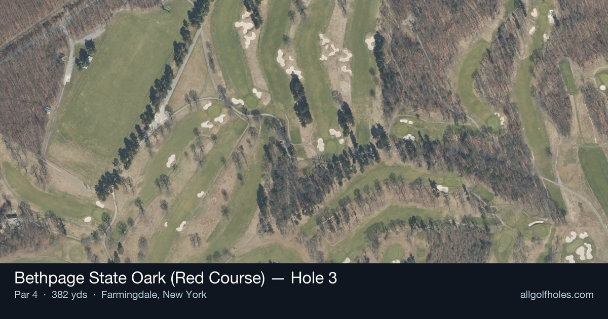 Hole 3 aerial at Bethpage State Oark (Red Course)