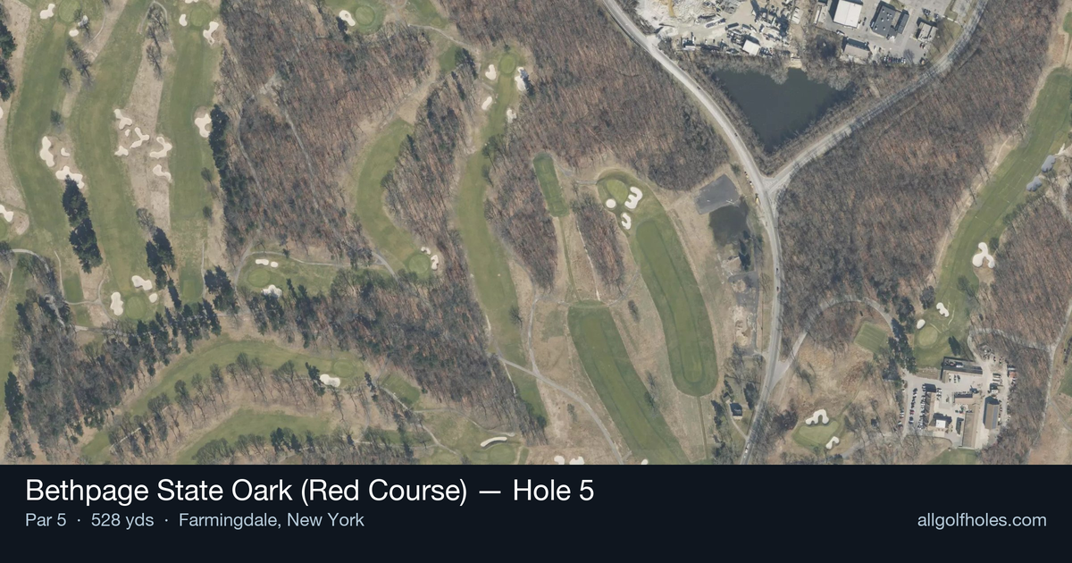 Hole 5 aerial at Bethpage State Oark (Red Course)