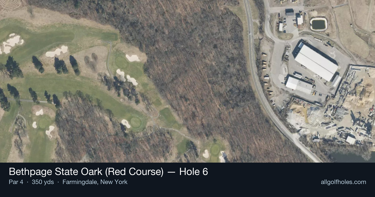Hole 6 aerial at Bethpage State Oark (Red Course)
