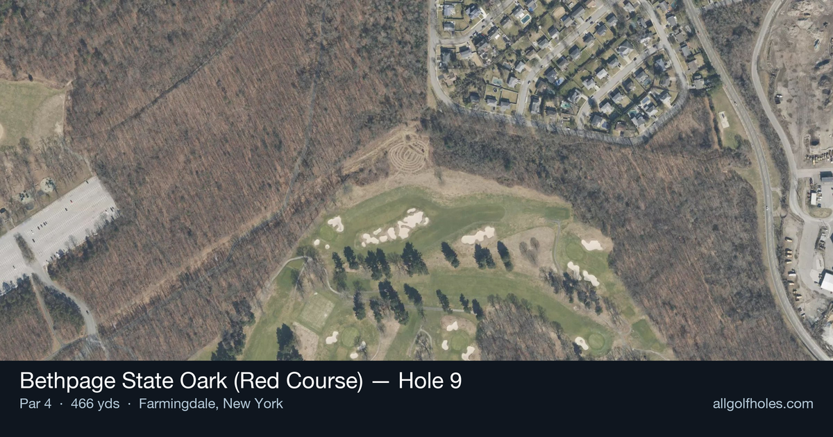 Hole 9 aerial at Bethpage State Oark (Red Course)
