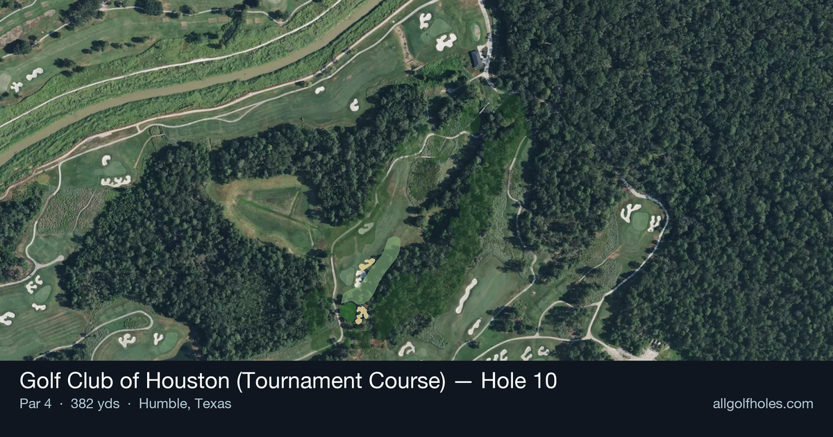 Hole 10 aerial at Golf Club of Houston (Tournament Course)