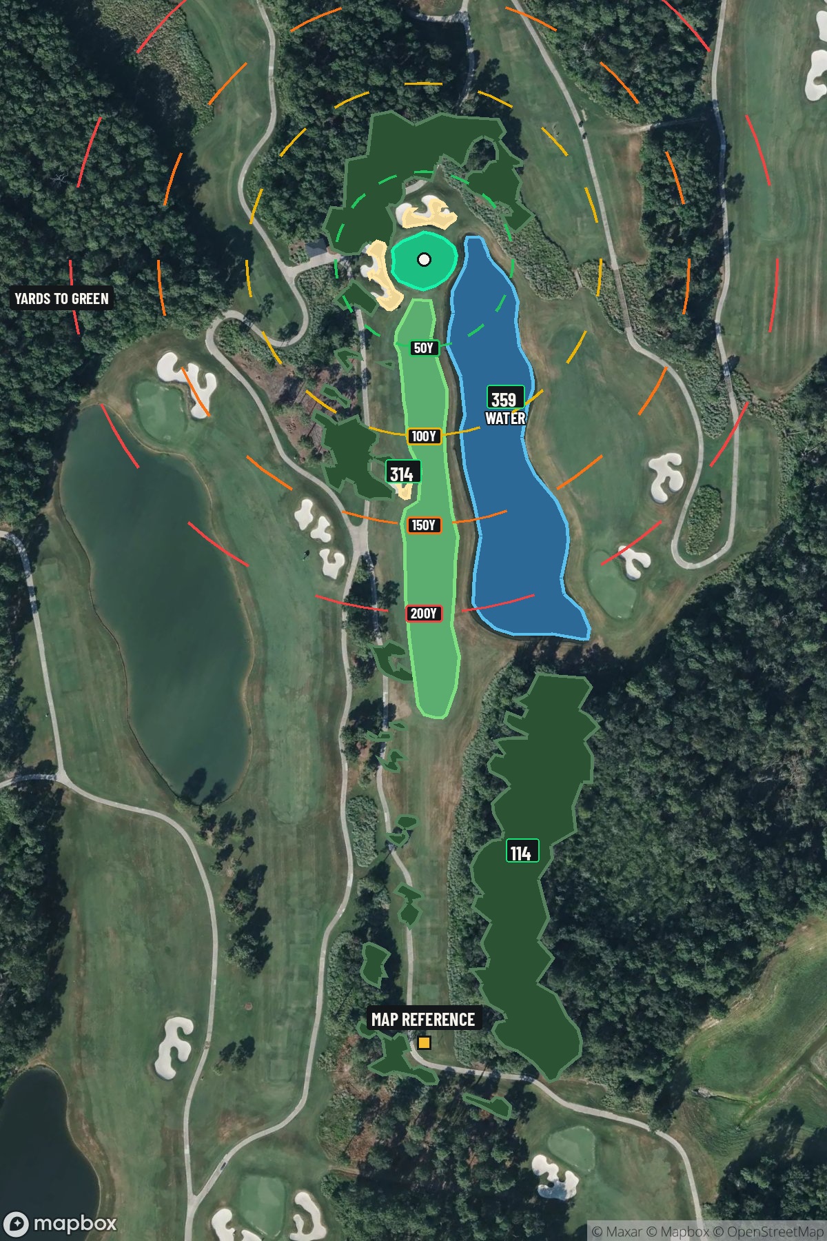 Hole 11 aerial at Golf Club of Houston (Tournament Course)