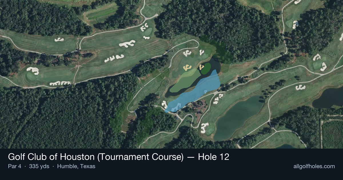 Hole 12 aerial at Golf Club of Houston (Tournament Course)