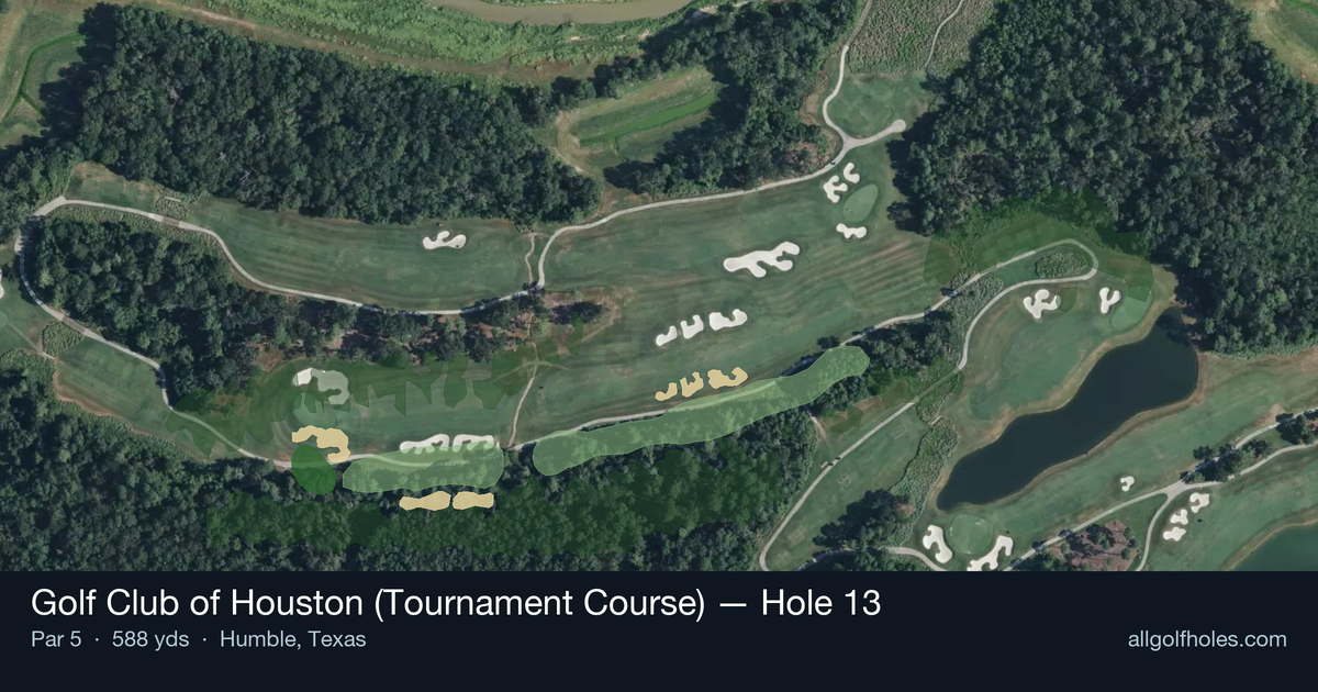 Hole 13 aerial at Golf Club of Houston (Tournament Course)
