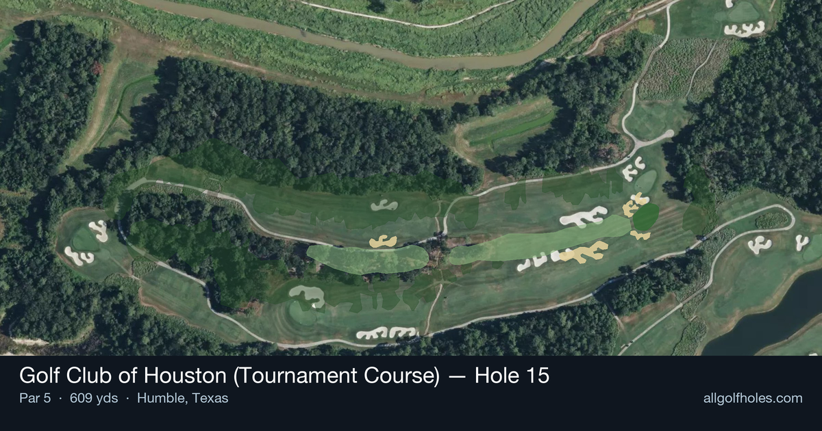 Hole 15 aerial at Golf Club of Houston (Tournament Course)