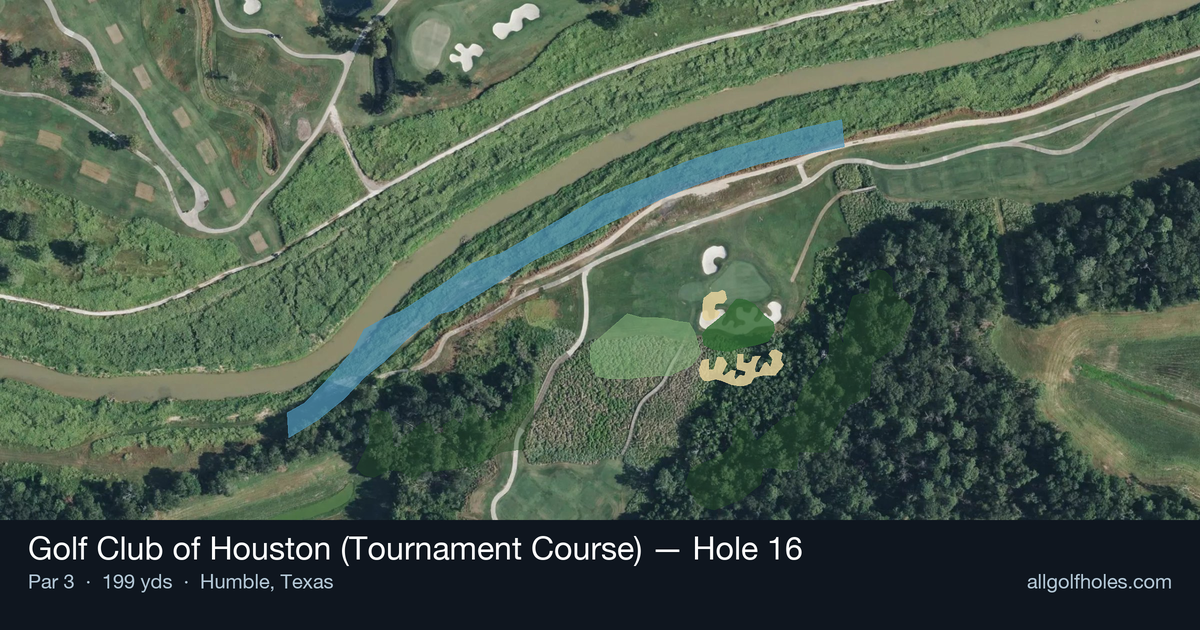 Hole 16 aerial at Golf Club of Houston (Tournament Course)