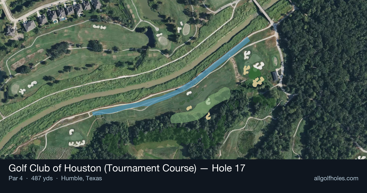 Hole 17 aerial at Golf Club of Houston (Tournament Course)