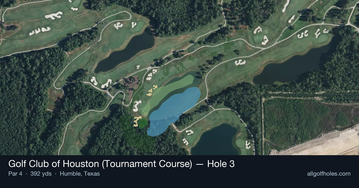 Hole 3 aerial at Golf Club of Houston (Tournament Course)